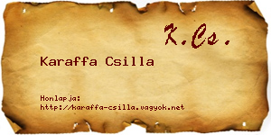 Karaffa Csilla névjegykártya